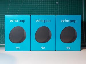 3台セット Echo Pop (エコーポップ) - コンパクトスマートスピーカー with Alexa｜チャコール