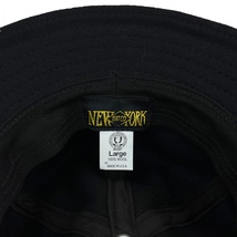 USA製 NewYork Hat ニューヨーク ハット Wool Tennis ウール テニス 6パネル バケット ハット 帽子 無地 メルトン 服飾小物 L ブラック_画像5