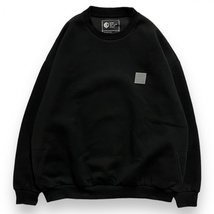 The DUFFER of St.GEORGE BLACK LABEL ダファー ブラックレーベル DF-Q9-76383 クルーネック スウェット トレーナー ロゴ 薄手 XL ブラック_画像1