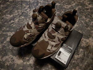 【USED/送料込み！】Reebok INSTAPUMP FURY BEAMS CAMO BS7682 カラー BROWN CAMO サイズ　27.5 ｃｍ