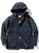 新品 Beams別注 Barbour ビィデイル BEAMS F BEDALE バブアー ビームス エフ 別注 ビデイル ジャケット M NAVY ネイビー フード 60/40_画像1