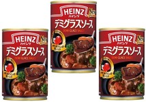 デミグラスソース 290g×3個 ハインツ HEINZ 調味料 洋風料理用 ビーフシチュー ハヤシライス 缶 煮込みハンバーグ_画像1