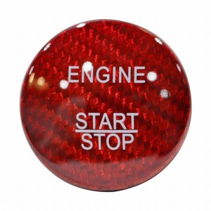 AMG スタート プッシュ ボタン カーボン カバー 赤 レッド プッシュスタートスイッチ シール カバー