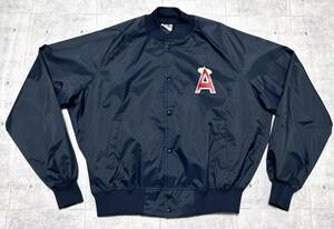 80s デッドストック USA製 ロサンゼルス・エンゼルス ナイロン スタジャン　　チョークライン CHALKLINE Los Angeles Angels 玉8245