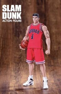 【即納】スラムダンク 1/10 可動フィギュア 湘北　赤ユニフォーム 赤木剛憲 4号 SLAMDUNK ACTION FIGURE 非s.h.figuarts figma 