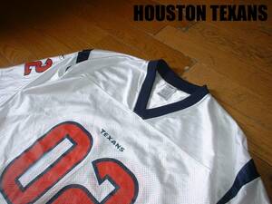 90sビンテージHOUSTON TEXANSフットボールシャツ美品2XLビッグシルエット正規NFLヒューストンテキサンズReebokリーボックXXLゲームシャツ