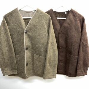 ◆極美品◆2021 AW UNIQLO U フリースカーディガン　444044サイズ両方S 定価5990円＋税