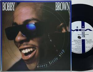 【英7】 BOBBY BROWN / EVERY LITTLE STEP / EVERY LITTLE STEP (WITH RAP) / 1989 UK盤 7インチシングルレコード EP 45 ボビーブラウン
