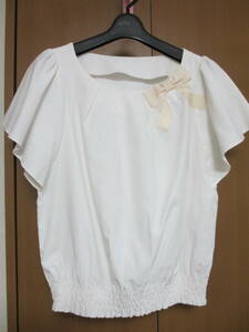 [ unused ]kchu-ru brooch * ribbon attaching blouse white |38