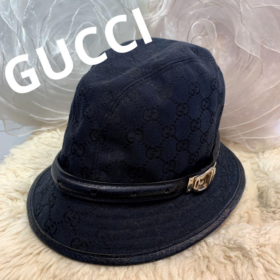 美品 GUCCI ハット GGキャンバス ベージュ Mサイズ|PayPayフリマ