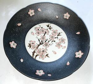 (#´`#) ◆たち吉 桜 大皿 大鉢 浅鉢◆ 直径22.6㎝ Ｘ 高さ4.8㎝ 陶器 未使用