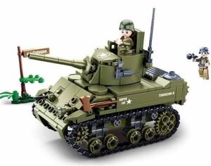 【レゴ互換】M5スチュアート軽戦車 アメリカ軍 ミニフィグ　兵士