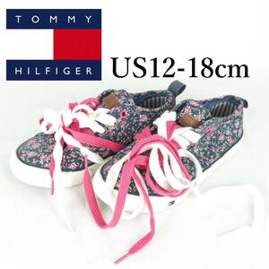 MK1177**新品未使用*TOMMY HILFIGER*トミー・ヒルフィガー*キッズスニーカー*18cm*黒*