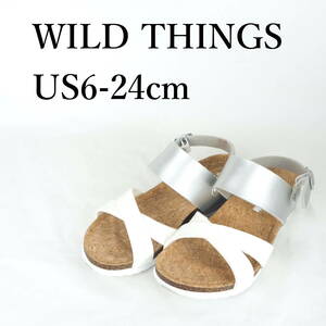 MK1495*WILD THINGS* Wild Things * мужской сандалии *US6-24cm* белый × серебряный 