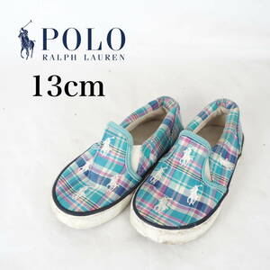 MK1812*POLO RALPH LAUREN* baby slip-on shoes *13cm* light blue series 