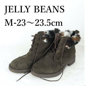 EB3407*JELLY BEANS*ジェリービーンズ*レディースショートブーツ*M-23〜23.5cm*カーキ*