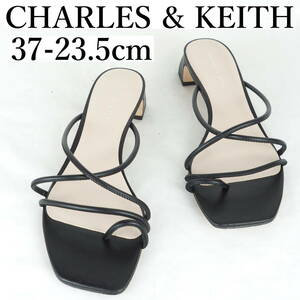 MK1394**美品*CHARLES & KEITH*チャールズアンドキース*レディースサンダル*23.5cm*黒*