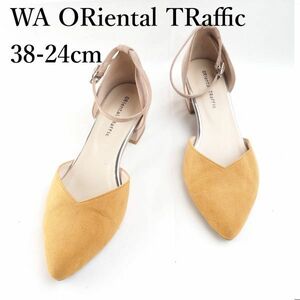 LK4813*WA ORiental TRaffic*ダブルエーオリンタルトラフィック*レディースパンプス*38-24cm*マスタード