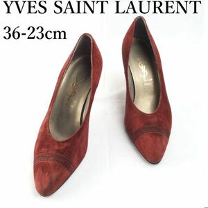 LK5049*YVES SAINT LAURENT*イヴ・サンローラン*レディースパンプス*36-23cm*ワインレッド