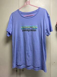 送料格安スピード発送！良品★PatagoniaパタゴニアロゴTシャツ★レディースMサイズ登山トレランマラソントレッキング