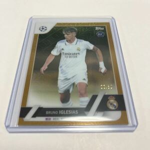 【ブルーノ・イグレシアス　レアルマドリード】RCルーキー　2022-23 Topps UEFA Club Competitions Japan Edition Gold 50枚限定★即決