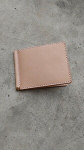 [ hand made ] sweets color ... fine quality cow leather. card 6 sheets +α storage money clip 