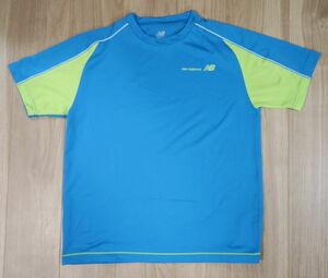 ①【USED】 new balance ニューバランス Ｔシャツ Ｍサイズ スカイブルー ニューバランスジャパン