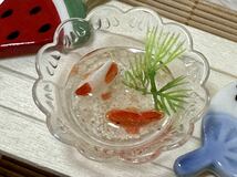 夏のインテリア☆縁台 すだれコースター 金魚鉢 ３点セット 置物 オブジェ ドールハウス_画像7
