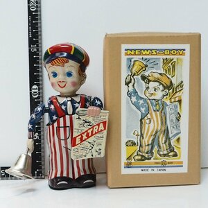 T.K TOYS[WIND UP NEWS-BOY News Boy ] reissue tin plate zen my doll figure # north ... collection made in Japan JAPAN[ box attaching ]0716