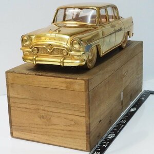  дилер [ первое поколение Toyopet Crown 1900 Deluxe музыкальная шкатулка дефект ] сигарета кейс металлический сигара кейс пепельница TOYOTA Toyota [ дерево с ящиком ]0744