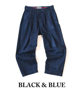 BLACK&BLUE (ブラック＆ブルー)　2タック・ワイドデニムパンツ size30 定価27.000円＋税