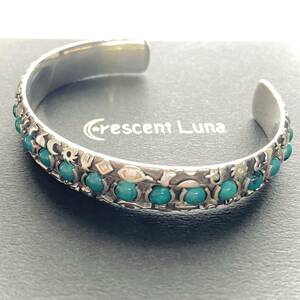 Crescent Luna クレセントルナ ターコイズ ジェネシス バングル シルバー 925 Mサイズ 箱 ブレスレット メンズ レディース アクセサリー