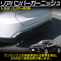 トヨタ 新型 ハリアー80系 Sグレード リアバンパーガーニッシュ 外装 カスタムパーツ アクセサリー ABSメッキ 3P_画像2