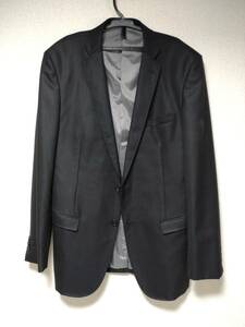 c9881◆美品◆MALE&Co. メイル&コーSHINYWOOL 2ボタンジャケット/ブレザー/ A6/黒