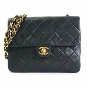 シャネル CHANEL 斜め掛けショルダーバッグ マトラッセ レザー/メタル ブラック/ゴールド e56595a