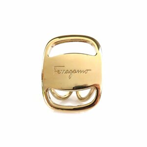 サルヴァトーレフェラガモ Salvatore Ferragamo スカーフリング ヴァラ メタル ゴールド e56799a