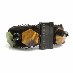 Louis Vuitton Louis Vuitton Bracelet Velor/Stone Brown/Green E56857A