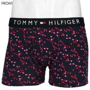 TOMMY HILFIGER トミーヒルフィガー オーガニックコットン ハート柄 前開き ボクサーパンツ メンズ 53312018-V ミッドナイトブルー M