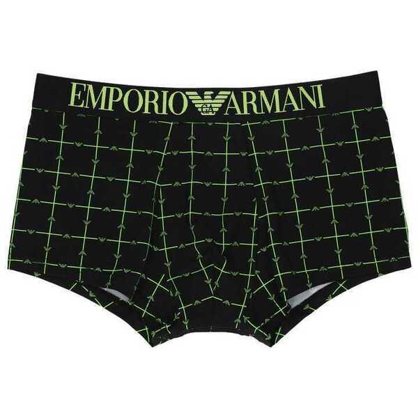 EMPORIO ARMANI エンポリオ アルマーニ TRUNK MICROFIBER ロゴバンド 前閉じ ボクサーパンツ メンズ 54075350 チャコール S