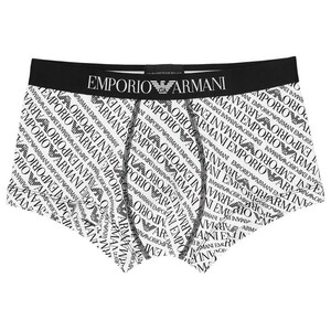 EMPORIO ARMANI エンポリオ アルマーニ ALL OVER LOGO オール オーバー ロゴ 前閉じ ボクサーパンツ メンズ 54075069 ホワイト S