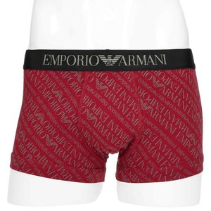 EMPORIO ARMANI エンポリオ アルマーニ ALL OVER LOGO オール オーバー ロゴ 前閉じ ボクサーパンツ メンズ 54075069 レッド S