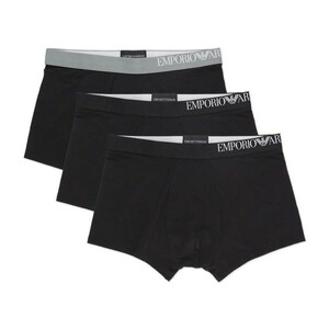 EMPORIO ARMANI Emporio Armani soft Touch eko fibre front .. boxer shorts men's 3 sheets set 54037287 black set S