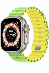 Apple Watchオーシャンバンド スポーツ アップルウォッチ バンド ベルト バックル付きの柔らかいシリコンバンド42/44/45/49mm 新色