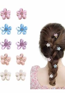  hair clip Mini flower front . clip Vance clip pretty hair ornament hair accessory . stop adult wedding party child birthday 10 piece 