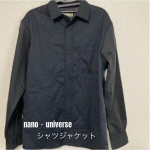 nano・universe シャツジャケット　春、秋の時季に活躍　中綿　長袖 チェック柄