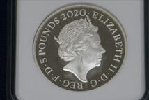 ♪　【送料無料】２０２０ 英国　ロンドン塔　王立造幣局　５ポンド ピエフォー銀貨 プルーフ ＰＦ６９ＵＣ　♪_画像5