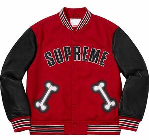 supreme Bone Varsity Jacket Red サイズ L シュプリーム