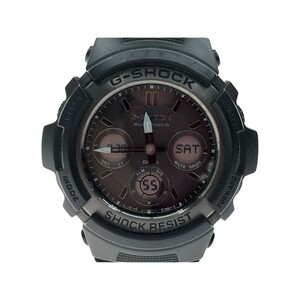 ▼▼ CASIO カシオ メンズ腕時計 タフソーラー 電波ソーラー G-SHOCK Gショック デジアナウォッチ AWG-M100SBB-1AJF やや傷や汚れあり