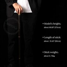 AC027:2 sytles黒 8 高級木製ステッキ杖装飾杖女性ファッションエレガント ウォーキング スティック_画像6