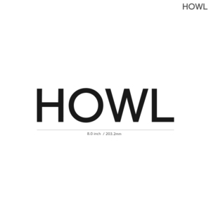 【HOWL】ハウル★02★ダイカットステッカー★切抜きステッカー★8.0インチ★20.3cm